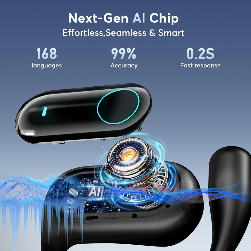 Audivo Pulse Open‑Ear Translation Earbuds