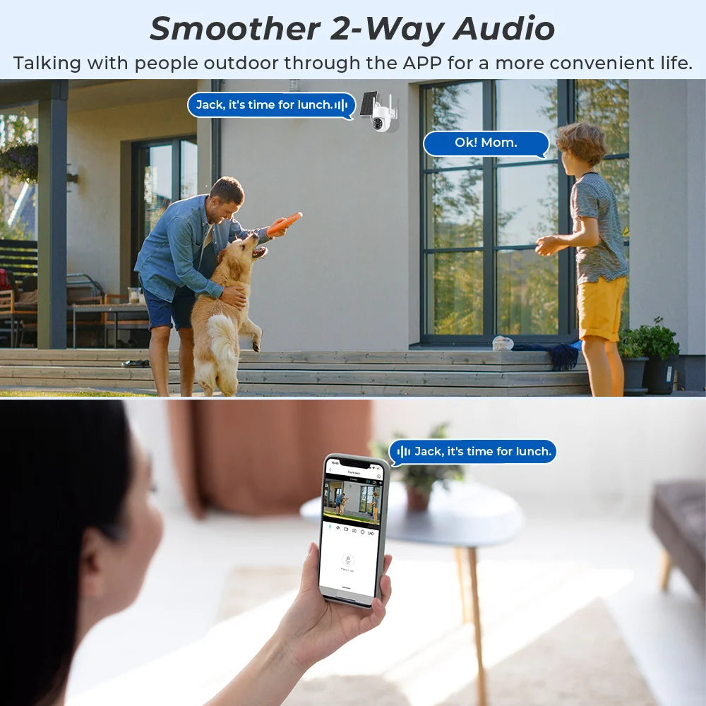 4MP Solar-Powered Outdoor Security Camera with Wi-Fi & PTZ
