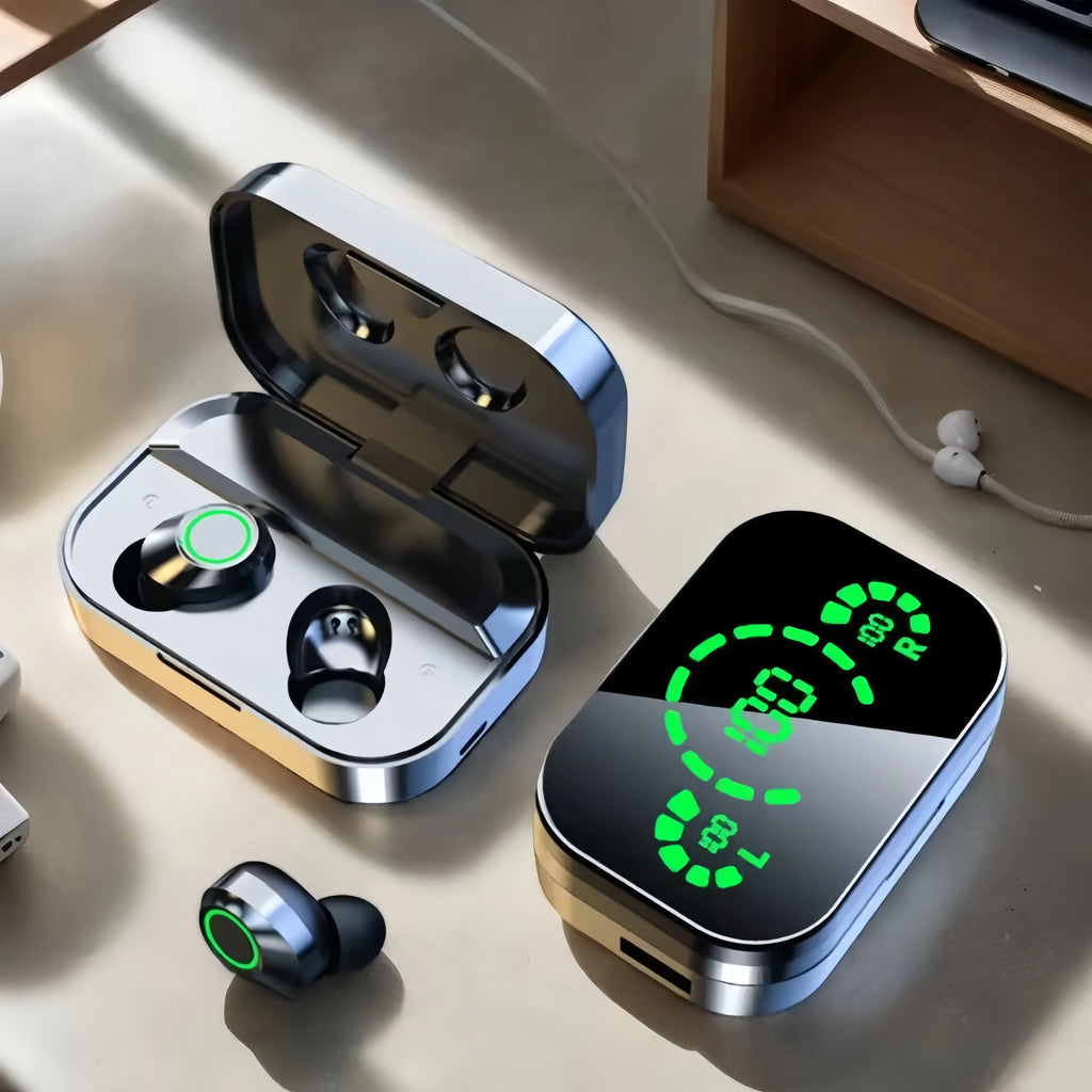 Audivo Pulse™ Wireless Earbuds with LED Charging Case