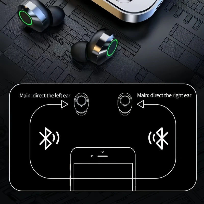 Audivo Pulse™ Wireless Earbuds with LED Charging Case