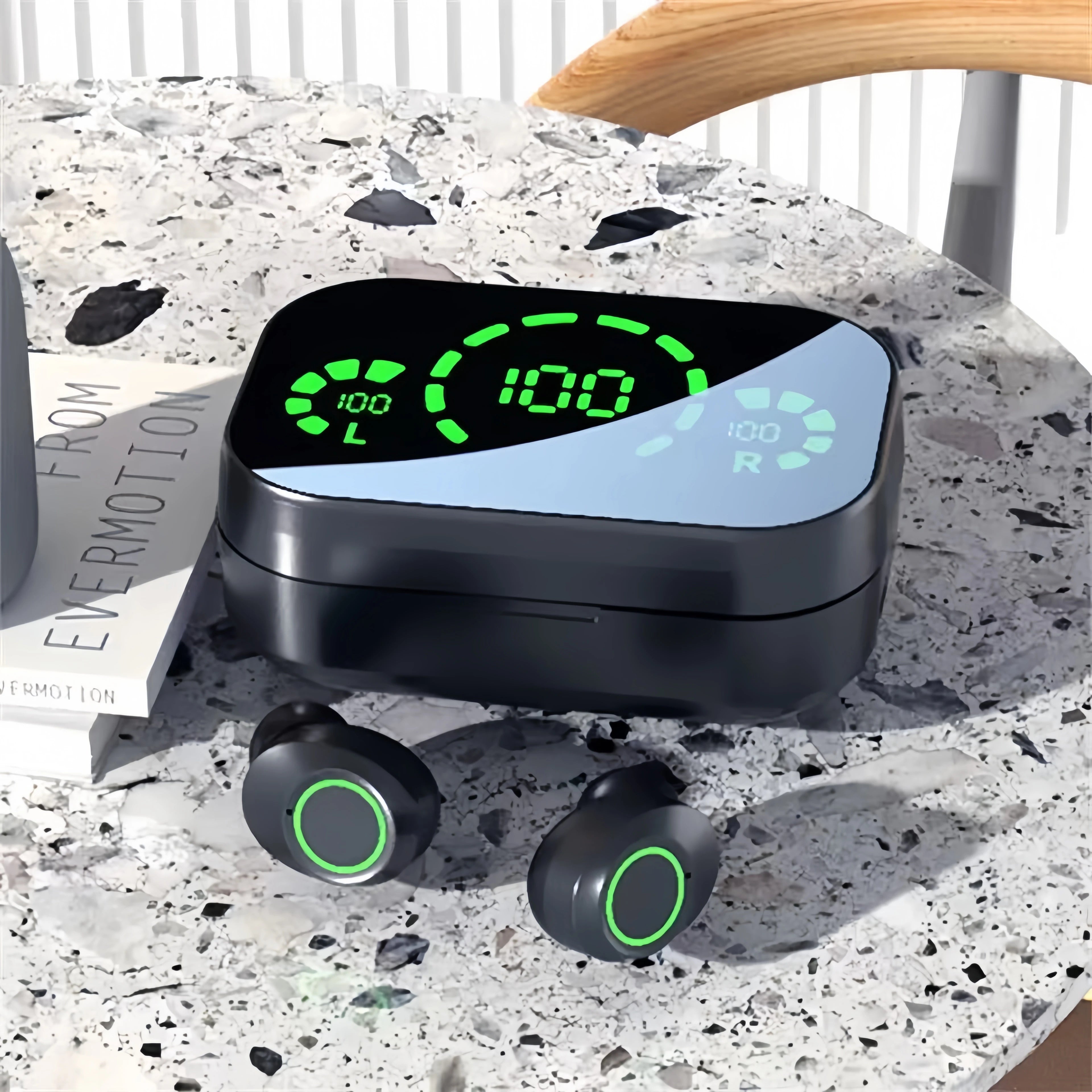 Audivo Pulse™ Wireless Earbuds with LED Charging Case