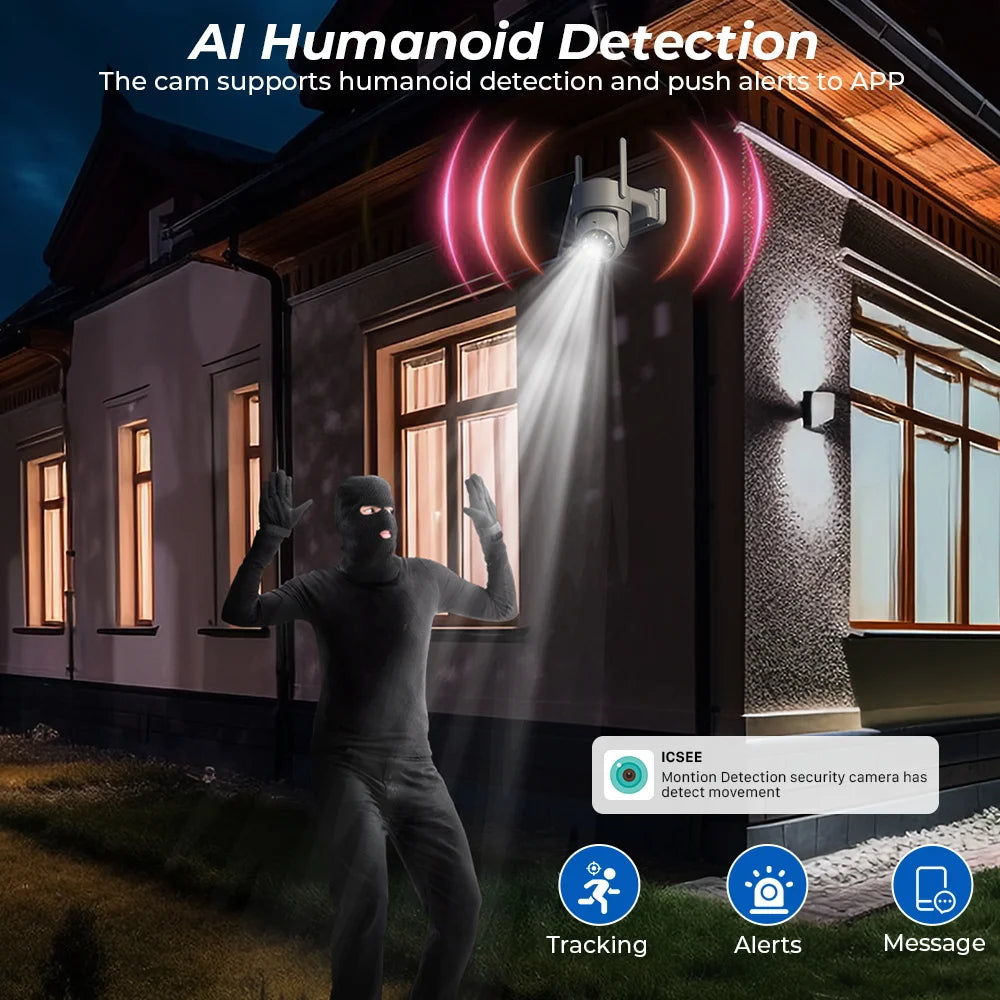 4MP Solar-Powered Outdoor Security Camera with Wi-Fi & PTZ