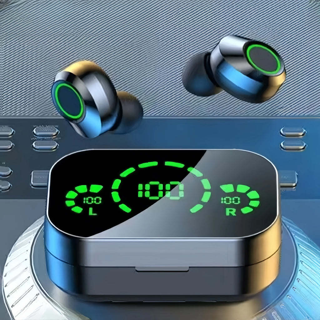 Audivo Pulse™ Wireless Earbuds with LED Charging Case