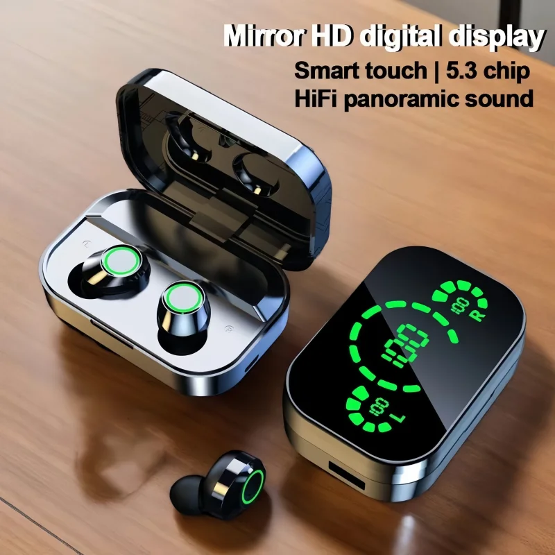 Audivo Pulse™ Wireless Earbuds with LED Charging Case