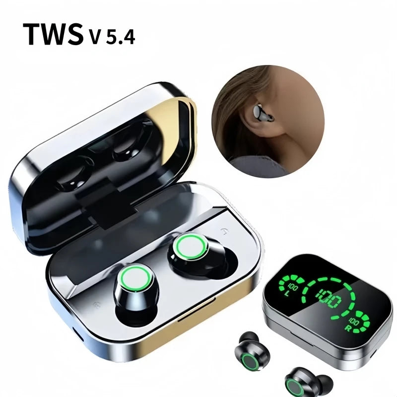 Audivo Pulse™ Wireless Earbuds with LED Charging Case